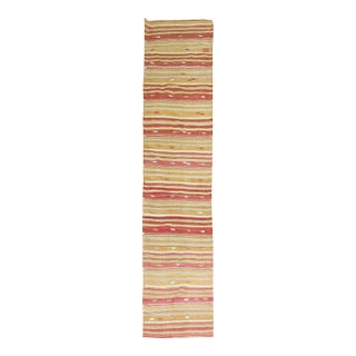 Vintage Turkish Kilim Runner, 20th Century - 2'8" x 12'1" For Sale