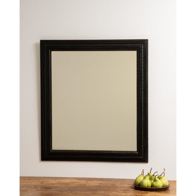 Eclectic Black Patinated Mirror, Antique, France, 19th Century For Sale
