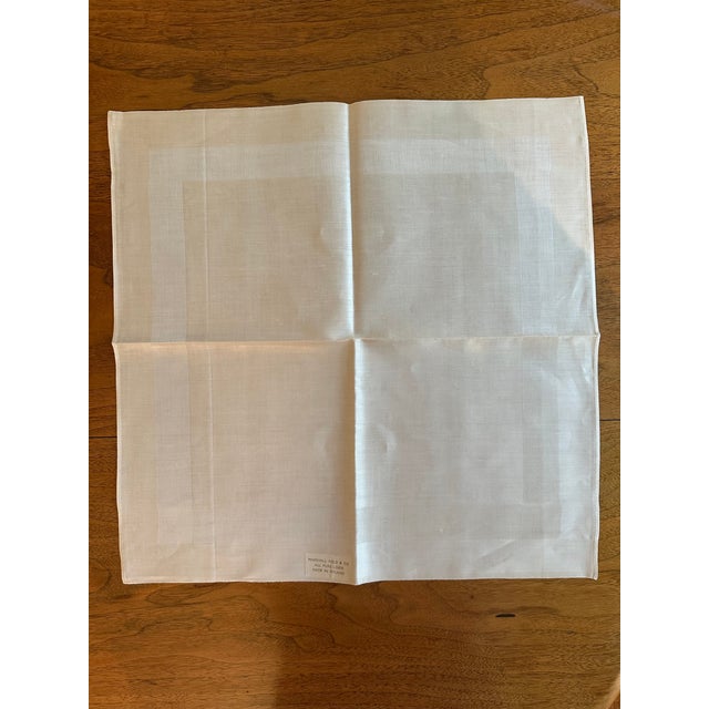 Textile Vintage Marshall Fields Irish Linen Dinner Napkins, 18" Set of 11, Unused For Sale - Image 7 of 9