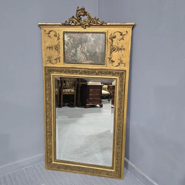 French Trumeau Mirror For Sale - Image 4 of 4