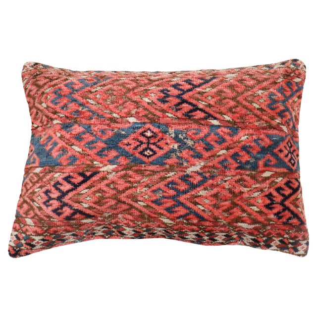 Antique Zabihi Collection Tekke Rug Pillow For Sale - Image 4 of 4