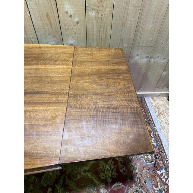 Art Deco Dining Table in Walnut Veneer with Two Extensions For Sale - Image 6 of 10