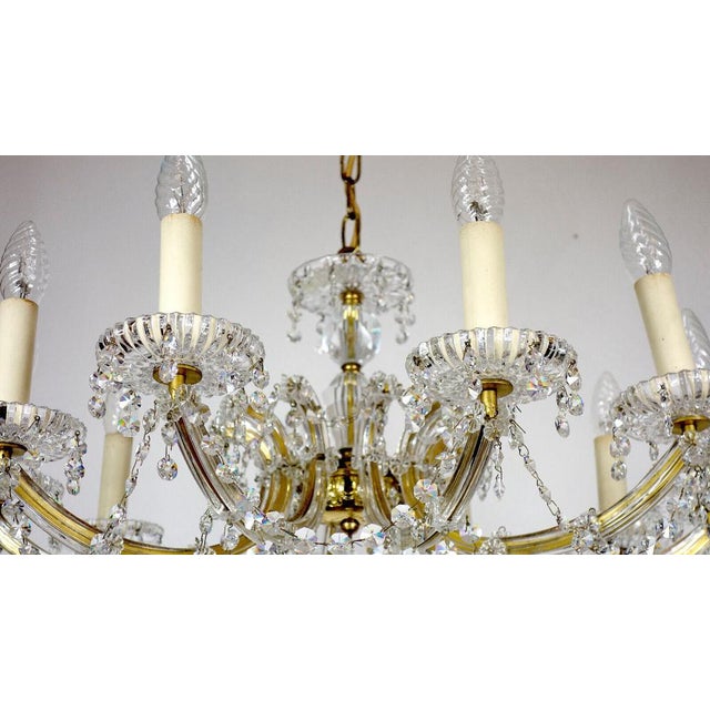 Maria Theresia Style Lead Crystal Chandelier, 1970s For Sale - Image 12 of 18