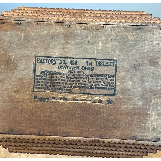 Vintage Tramp Art Wood Box For Sale - Image 11 of 12