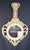 Elegant c.1960 Italian Art Nouveau style round wall mirror, hand carved, hand painted, and gilt decorated. A beautifully...
