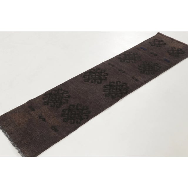 Modern Rug & Kilim’s Contemporary Turkish Runner in Dark Taupe & Charcoal Medallion For Sale - Image 3 of 9