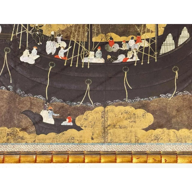 Japanese Print '- Ship Entering the Harbor' For Sale In Providence - Image 6 of 9