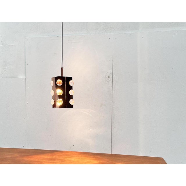 Black Mid-Century German Acryl and Copper Pendant Lamp from Cosack, 1960s For Sale - Image 8 of 18