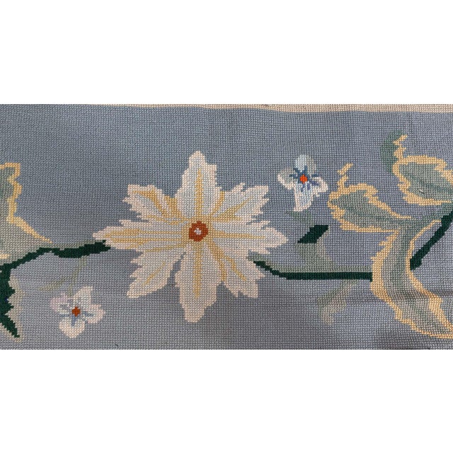 One-of-a-kind Vintage Portuguese Needlepoint Carpet For Sale - Image 9 of 10