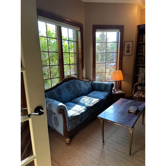 Early 20th Century AustrIan Vienna Biedermeier Revival Sofa Upholstered in Madeleine Castaign Fabric For Sale - Image 4 of 4