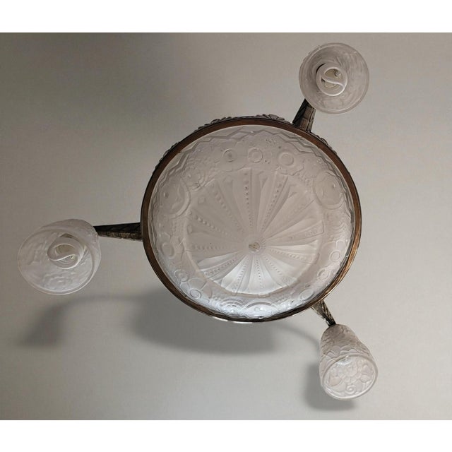 Art Deco Chandelier by Muller Frères, 1930 For Sale - Image 6 of 18