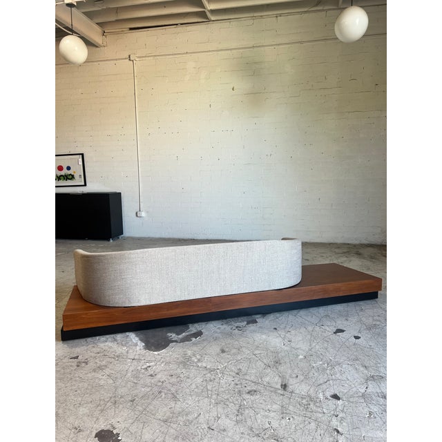 Mid-Century Modern Mid Century Walnut Platform Cloud Sofa by Adrian Pearsall for Craft Associates For Sale - Image 3 of 6
