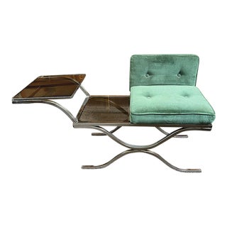 Mid Century Bauhaus Chrome Frame Bench / Table C.1950 For Sale