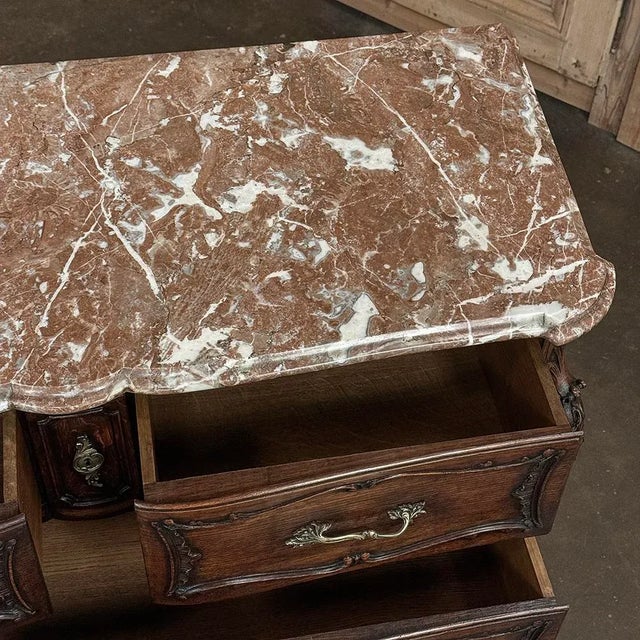 19th Century French Louis XIV Marble Top Commode ~ Chest of Drawers For Sale - Image 12 of 12