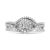 Haus of Brilliance .925 Sterling Silver 1/6 Cttw Diamond Composite Halo and Split Shank Bridal Set Ring and Band (I-J Color, I3 Clarity) - Size 11 For Sale - Image 4 of 6