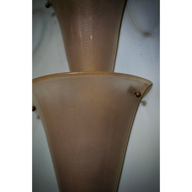 Murano Art Glass and Brass Wall Light, 1990 For Sale - Image 6 of 10
