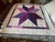 Farmhouse Vintage Arizona Chandler Handmade Purple Beige 8 Pointed Star Quilt For Sale - Image 3 of 6