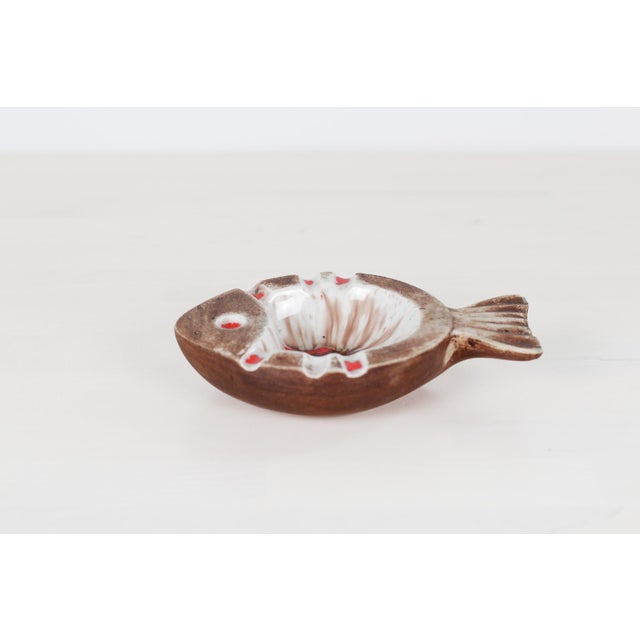 Mid-Century Vallauris-Style Studio Pottery Fish Ashtray For Sale In Lexington, KY - Image 6 of 11