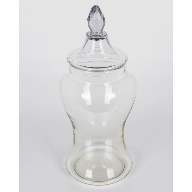 French French Glass Apothecary Jar For Sale - Image 3 of 6