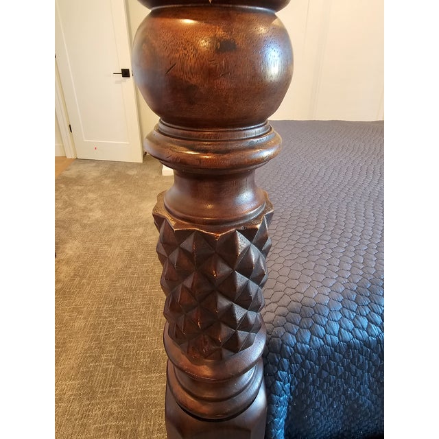 Brown 1990s Bernhardt 4 Poster Queen Bed For Sale - Image 8 of 12