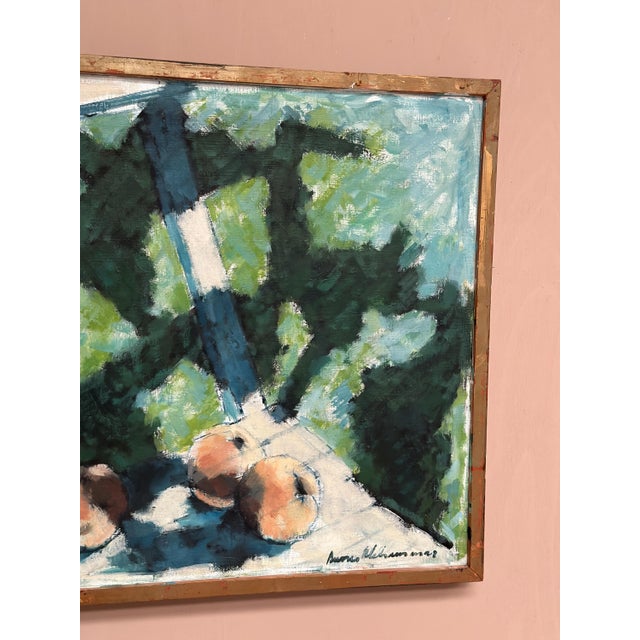 Sune Alehammar, Peaches on Chair, 1960s, Oil Painting on Canvas, Framed For Sale - Image 10 of 18