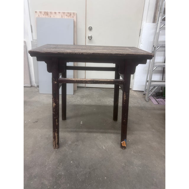 Antique Tall Chinese Elmwood Console Table For Sale - Image 10 of 12