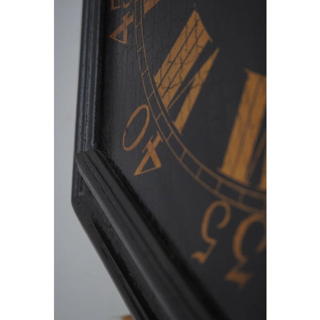 Wood Chinoiserie Decorated Finish Electric Wall Clock For Sale - Image 7 of 12