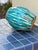 Turquoise Drip Italian Ceramic Vase For Sale In Tampa - Image 6 of 8