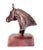 Antique Copper Finish Metal Hand Carved Horse Head Bust Sculpture For Sale - Image 9 of 10