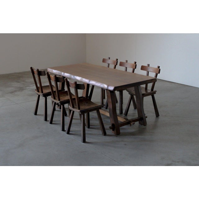 Wood Dining Table from Aranjou, France, 1960s For Sale - Image 7 of 9