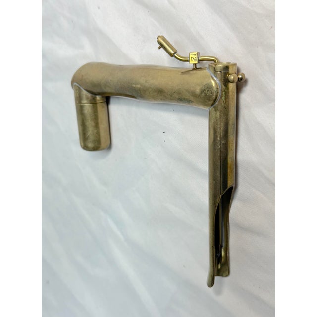 Rare Antique 1920's Museum Display Brass Bronchoscope Esophagoscope Medical Tool For Sale - Image 11 of 12