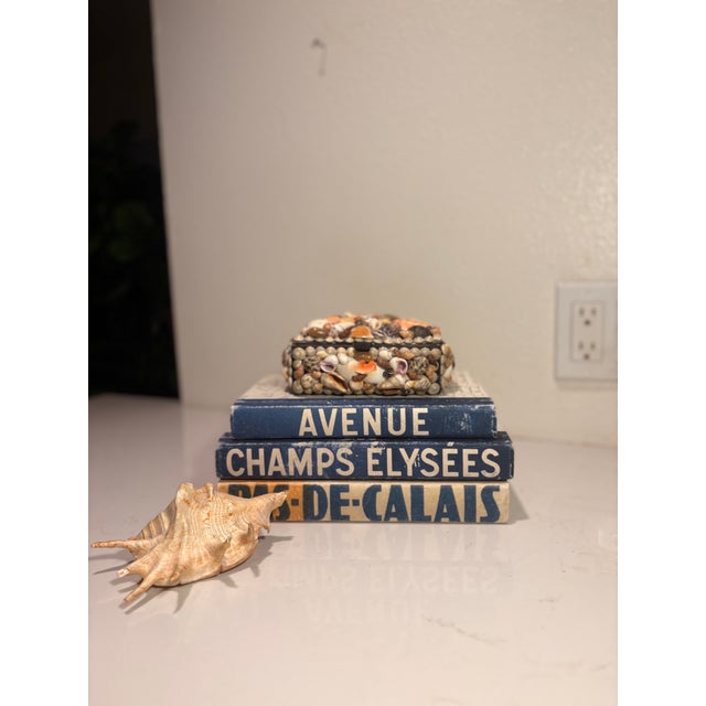 E. Lawrence, Ltd. Blue French Travel Decorative Books, Set of 3 For Sale - Image 4 of 8