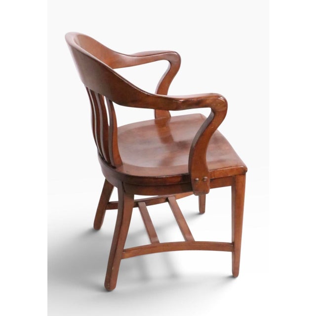 Early 20th Century Early 20th Century Bank of England Jury Style Armchair For Sale - Image 5 of 6