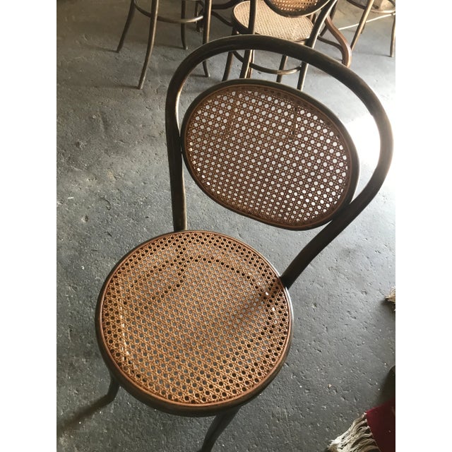 Oval Dining Chairs & Table in Wood Cane, Germany, 1960s, Set of 7 For Sale - Image 3 of 13