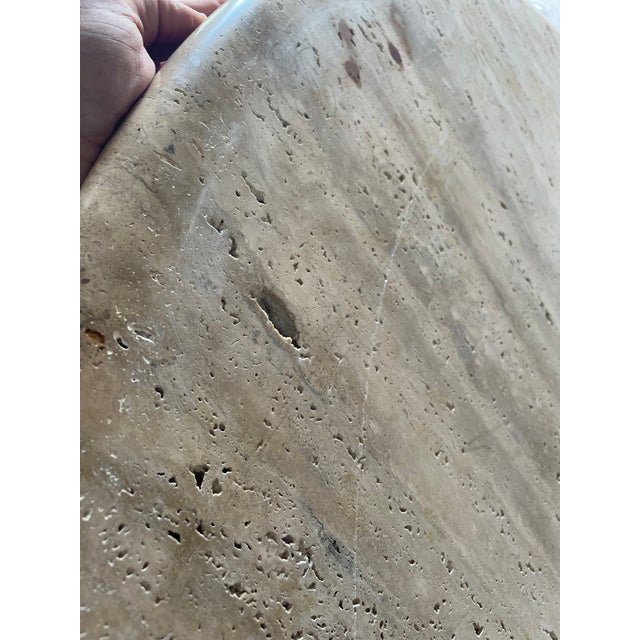 Angelo Mangiarotti Attributed Travertine Dining Table For Sale - Image 11 of 11