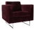 Embrace Armchair in Fabric, Chrome, Velour and Velvet in Purple, Violet and Aubergine with Manual Function by Brühl For Sale