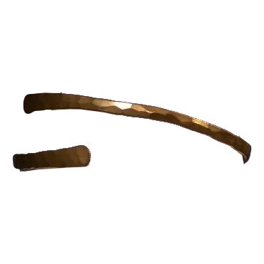 Brass Cuff Bracelet with Circles, 1980s For Sale