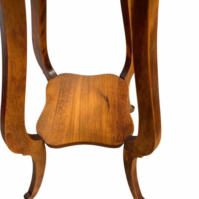 1940s Antique Two Tier Side, Drink Table For Sale - Image 5 of 7