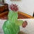 1990s Green Emerald and Amethyst Purple Murano Glass Flowering Cactus For Sale - Image 9 of 13