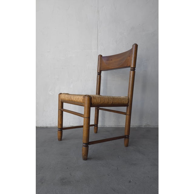 Vintage French Style Rush Seat Dining Chairs - Set of 4 For Sale - Image 12 of 15