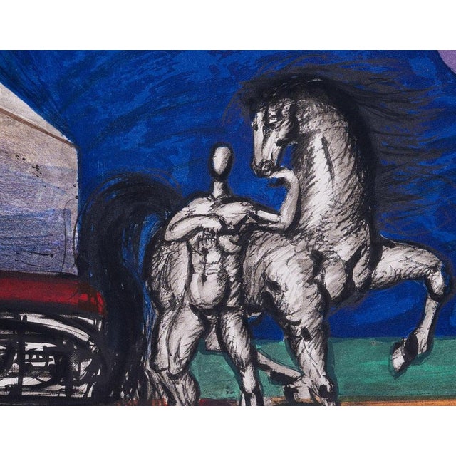 Modern Franz Priking, Promenade équestre au Clair de Lune, Lithograph For Sale - Image 3 of 7
