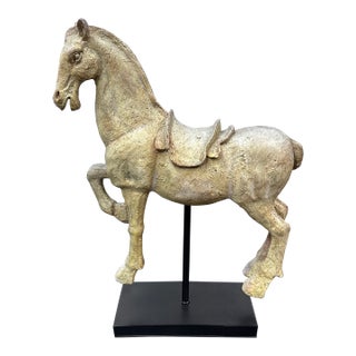 Tang Dynasty Horse Silhouette on Stand For Sale