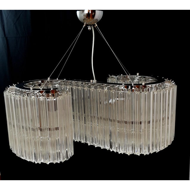 Vintage Murano Chandelier with Its Letter S Shape with Murano Prism Glass, Venice, Italy For Sale - Image 11 of 18