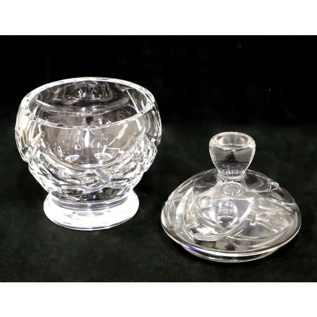Traditional Mid 20th Century Crystal Candy Dish With Lid For Sale - Image 3 of 9