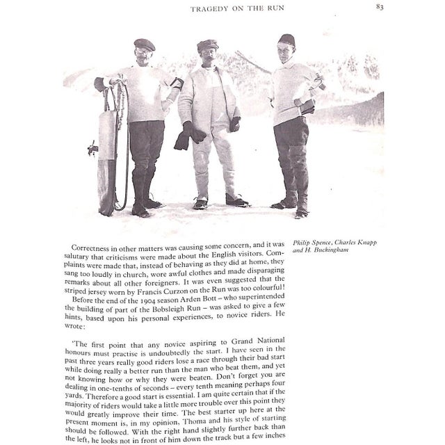 "The Cresta Run: History of the St Moritz Tobogganing Club" 1976 Seth-Smith, Michael (Signed) For Sale - Image 10 of 16