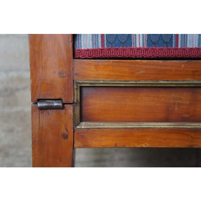 Antique English Regency Mahogany Folding Settee For Sale - Image 11 of 13