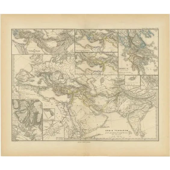 Paper The World After the Battle of Corupedium Map, 1880 For Sale - Image 7 of 7