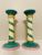 Italian Ceramic Candleholders, a Pair For Sale - Image 4 of 8