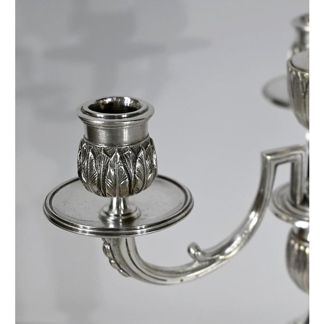 Silver Silver Bronze Candleholders, Late 19th Century, Set of 2 For Sale - Image 8 of 18