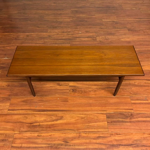 Vintage Danish Modern Teak Coffee Table For Sale In Seattle - Image 6 of 8